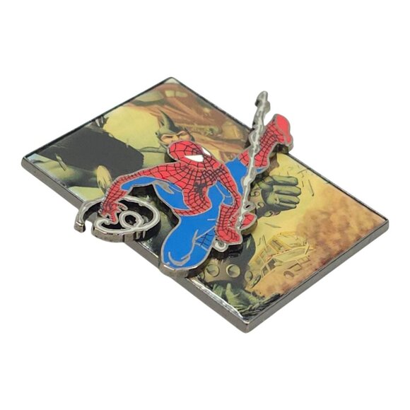 Universal Studios Pin Trading 2008 Spider-Man VS Rhino Enamel 3-D Pin Pinback - Picture 10 of 12